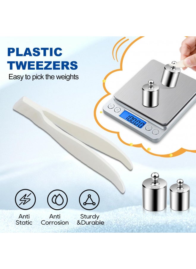 UCEC Calibration Weights for Digital Scale, 10mg - 100g Gram Weights Kit, Precision Stainless Steel Balance Scale Calibration Weight Set with Tweezers for Lab Educational Science