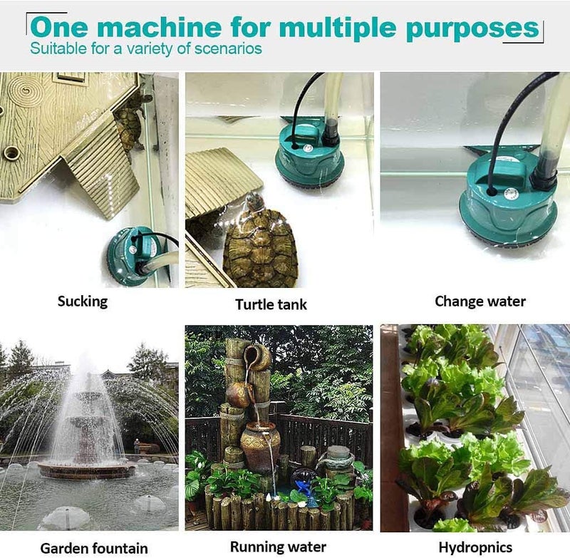 UPETTOOLS Submersible Water Pump, Ultra Silence Circulation Multifunctional Water Pump with Handle For Pond, Aquarium, Hydroponics, Fish Tank Fountain with 5.9ft (1.8M) Power Cord (40W) - Image 2