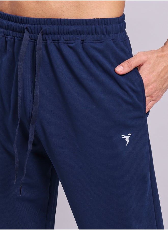 Technosport Men Blue Solid 4-Way Stretch Track Pants  - Image 5