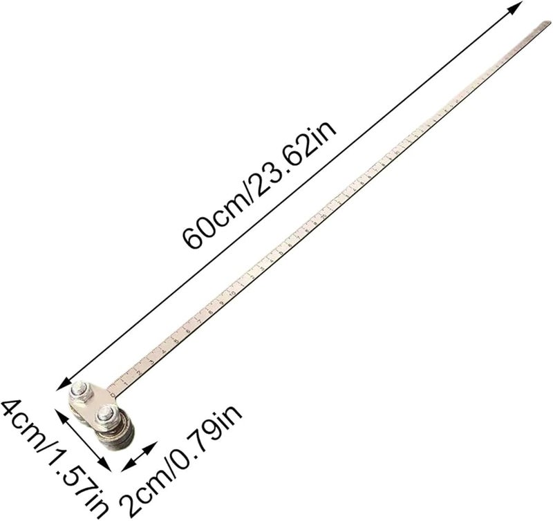 أكوا بلو دليل منشار قابل للتعديل بمقياس سكك حديدية دقيق 60 سم نظام مسار بمقياس متري مساعد قطع متعدد المواد - Image 3