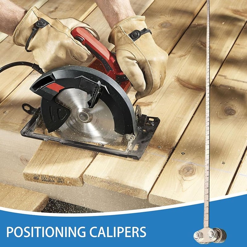 أكوا بلو دليل منشار قابل للتعديل بمقياس سكك حديدية دقيق 60 سم نظام مسار بمقياس متري مساعد قطع متعدد المواد - Image 4