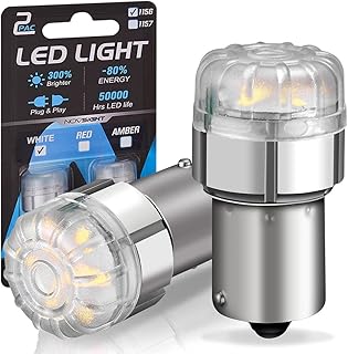 NOVSIGHT NOVSIGHT 1156 LED Turn Signal Light Bulb White, 300% Extremely Bright 1003 Back Up Reverse Lights Bulb, Safer Driving  - Image 1
