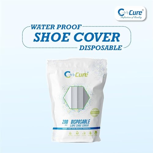 C-Cure® Disposable Shoe Cover for Rain | Waterproof Shoes Cover for Rain | Shoe Cover | Rain Shoe Cover | Rain Cover for Shoes | Shoe Rain Cover Waterproof | (Pack of 100, White) - Image 5
