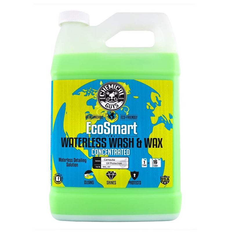 Chemical Guys WAC_707 EcoSmart Hyper Concentrated Waterless Car Wash and Wax Safe for Cars Trucks SUVs Motorcycles RVs  More 128 oz 1 Gallon