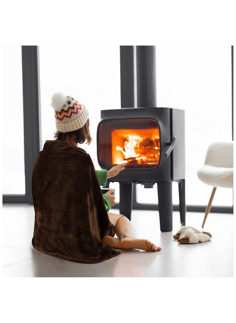 general Heated Blanket Wrap Shawl USB Heating Wearable Electric Blanket with USB Charger Multifunctional Soft Plush Flannel Shawl Heated Blanket for Car Office Home - Image 4
