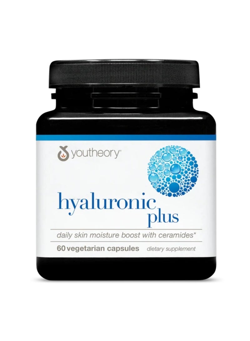 youtheory Hyaluronic Plus Daily Skin Moisture Boost With Ceramides 60 Vegetarian Capsules - Image 1