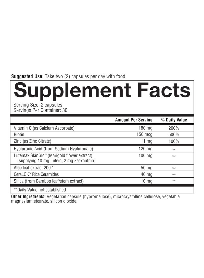 youtheory Hyaluronic Plus Daily Skin Moisture Boost With Ceramides 60 Vegetarian Capsules - Image 4