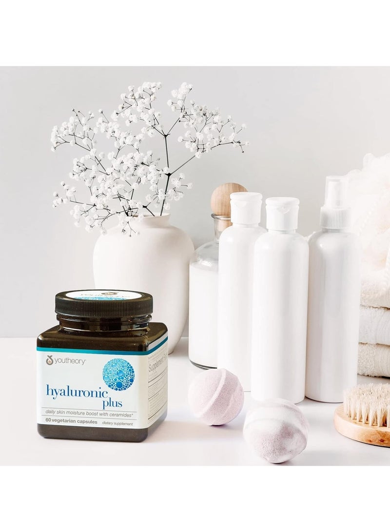 youtheory Hyaluronic Plus Daily Skin Moisture Boost With Ceramides 60 Vegetarian Capsules - Image 3