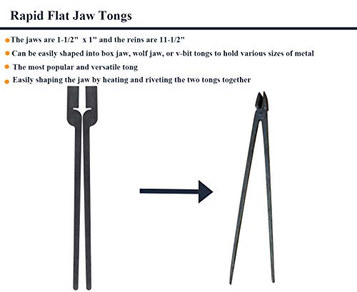 Haocute Rapid Tongs Bundle Set 6 Type of Tong Bundles Set DIY Rapid Tongs Comes with Rivet for Beginner Futher Smithing - Image 3