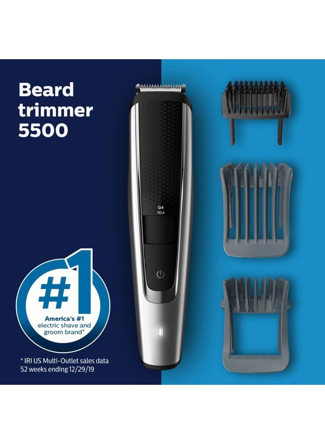 Norelco Philips Norelco Beard Trimmer and Hair Clipper Series 5500, Electric, Cordless, one Pass Beard Trimmer and Hair Clipper with Washable Feature for Easy Clean - No Blade Oil Needed - BT5511/49 - Image 2