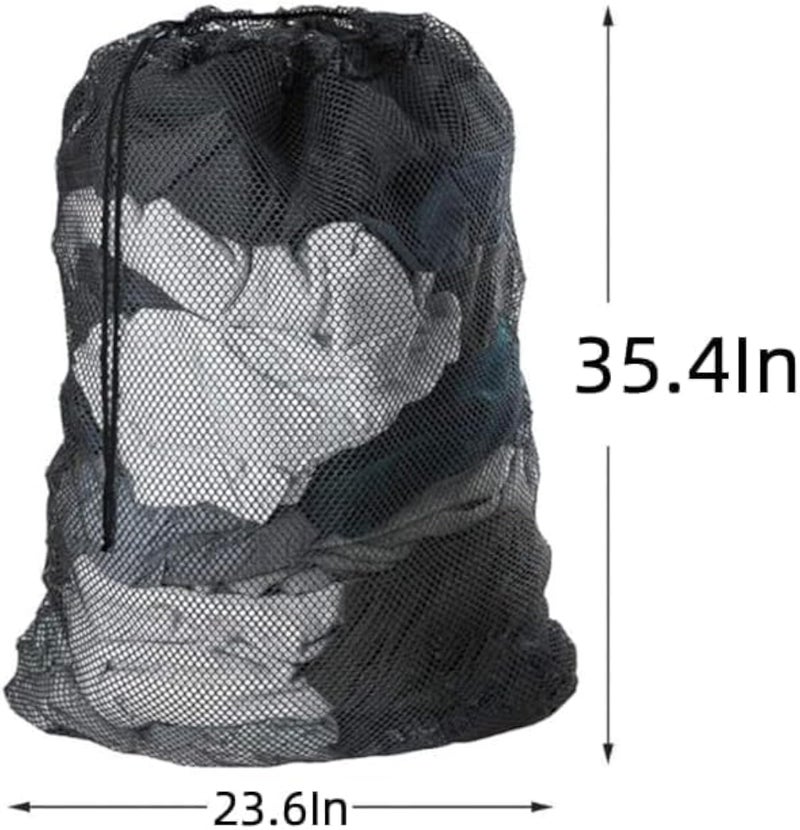 Large Breathable Mesh Laundry Bag with Drawstring Closure, Ideal Machine Washable Mesh Laundry Bag for Factories, College, Dorm and Apartment Dwellers，23 x 35 Inches (White) - Image 2