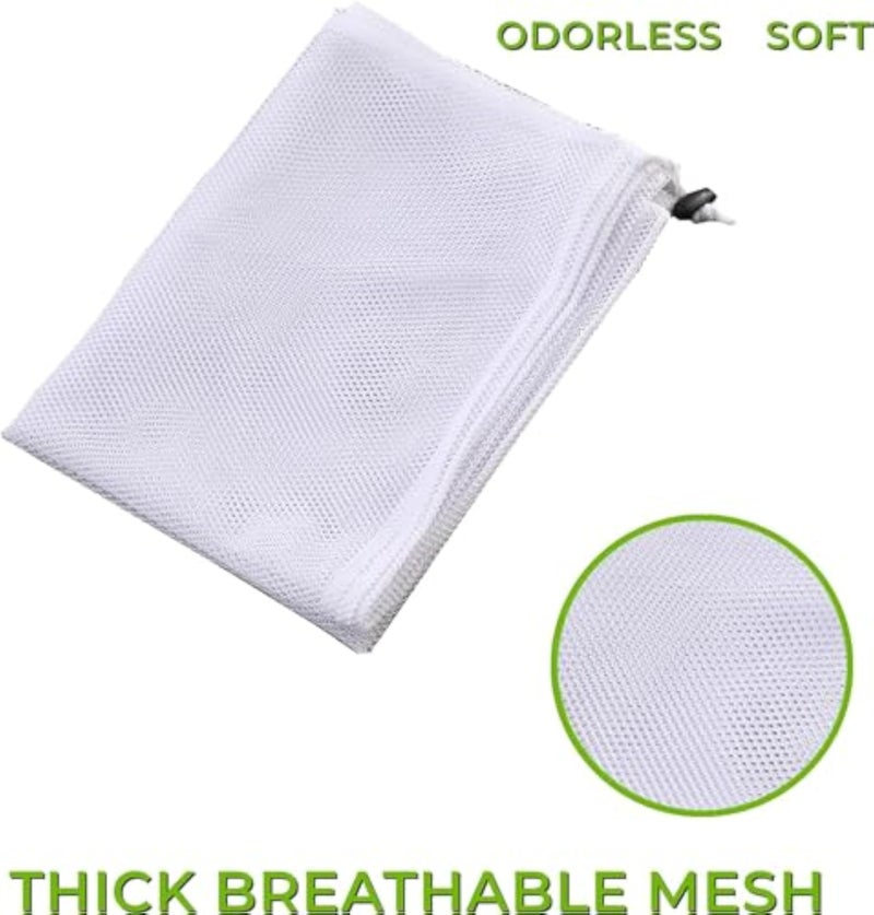 Large Breathable Mesh Laundry Bag with Drawstring Closure, Ideal Machine Washable Mesh Laundry Bag for Factories, College, Dorm and Apartment Dwellers，23 x 35 Inches (White) - Image 4