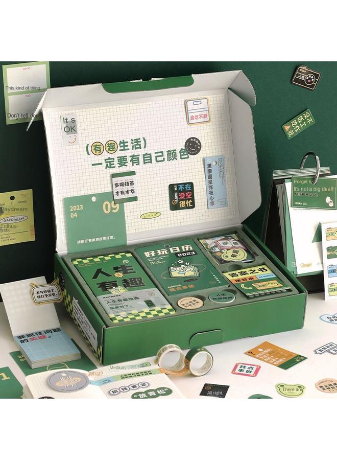 Bluejw 2023 Calendar Hand Account Suit Tape Gift Life Interesting Guide Creative Gift Box Ins Wind Desk Calendar Weidong - Image 4