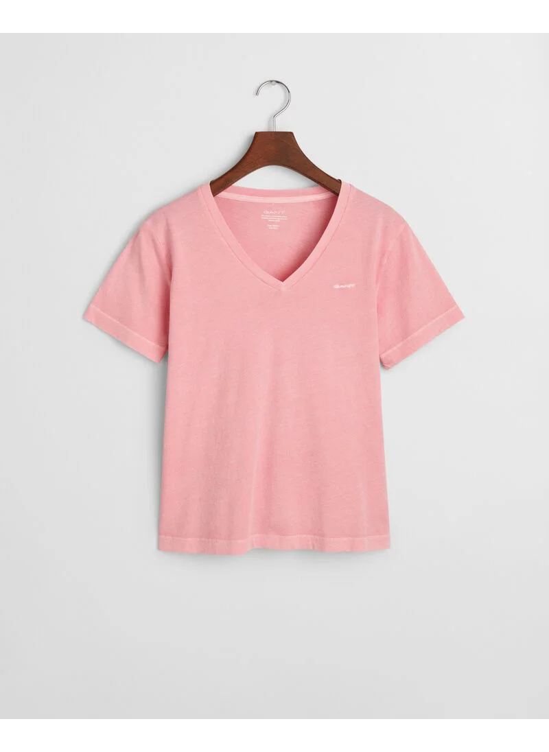 غانت Gant Regular Sunfaded Ss V-Neck T-Shirt