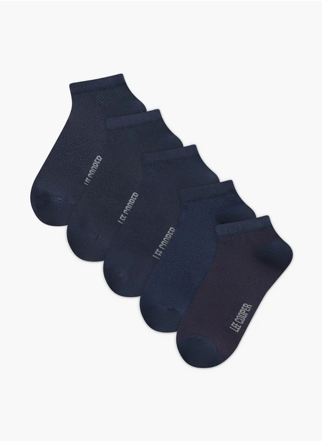 Lee Cooper Logo Detail Ankle Length Socks - Set of 5