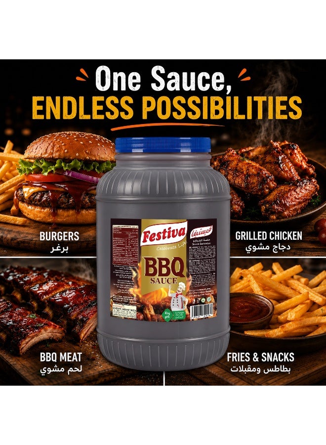Festiva Barbecue Sauce 3.78L - Smoky BBQ Sauce for Burgers, Sandwiches, Grilled Foods and Snacks - Dip and Cooking Sauce - Image 3