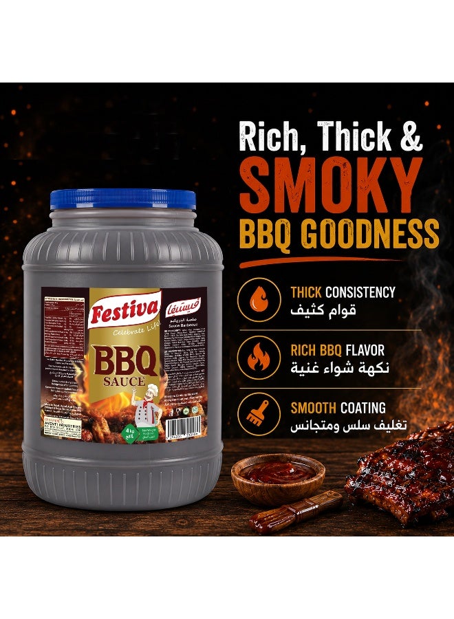 Festiva Barbecue Sauce 3.78L - Smoky BBQ Sauce for Burgers, Sandwiches, Grilled Foods and Snacks - Dip and Cooking Sauce - Image 2