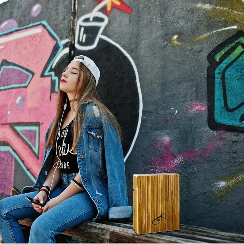 PARDUS GECKO Travel Cajon Drum - Wooden Percussion Box Musical Instrument with Carrying Bag - Image 3