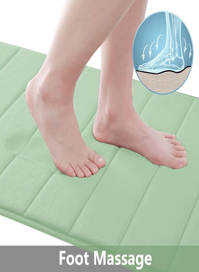 Buganda Memory Foam 3 Pieces Bathroom Rugs Set - Thick Soft Absorbent Non-Slip Bath Mats, Washable Small/Large/Contour Bath Rugs (24" x 16" + 30" x 20" + 24" x 20", Sage Green) - Image 3
