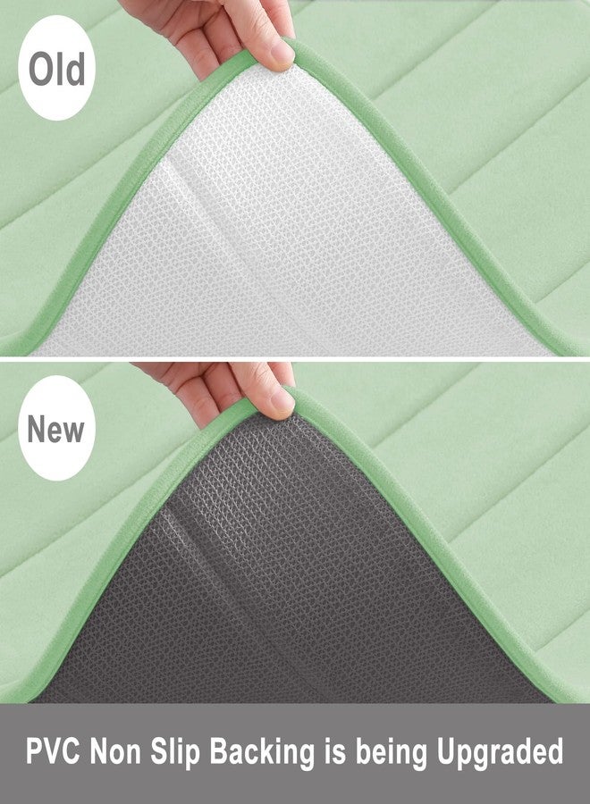 Buganda Memory Foam 3 Pieces Bathroom Rugs Set - Thick Soft Absorbent Non-Slip Bath Mats, Washable Small/Large/Contour Bath Rugs (24" x 16" + 30" x 20" + 24" x 20", Sage Green) - Image 4