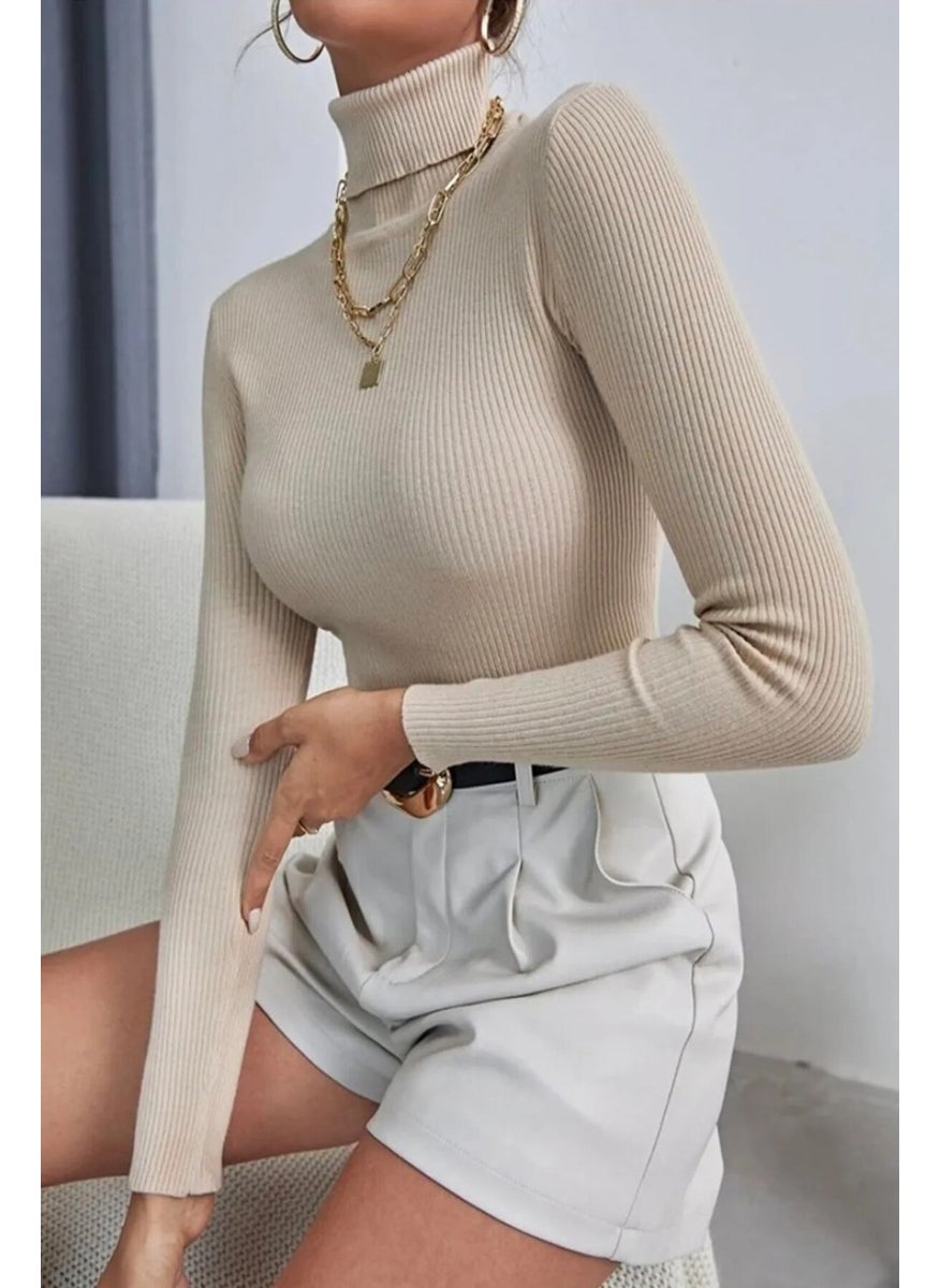 Qalina Life Long Sleeve Unisex Men Women Turtleneck Turtleneck Sweater  - Image 2