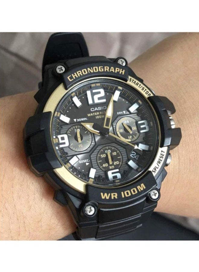 CASIO Men Resin Chronograph Wrist Watch MCW-100H-9A2VDF - 52 mm - Black - Image 5