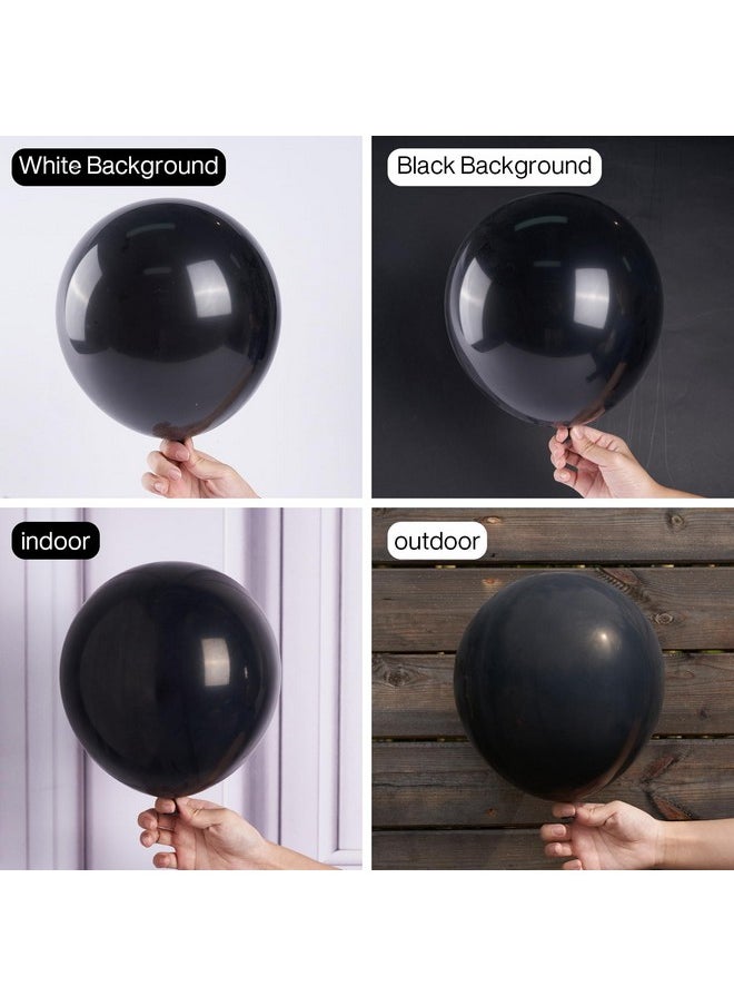 PartyWoo Black Balloons 50 Pcs 12 Inch Matte Black Balloons Black Balloons For Balloon Garland Or Balloon Arch As Party Decorations Birthday Decorations Retirement Party Decorations Blacky18  - Image 2