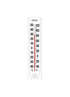 سبرينجفيلد 90111/5109 مقياس حرارة للحائط مقاوم لعوامل الطقس أبيض وأسود 1.5 بوصة  - Image 1