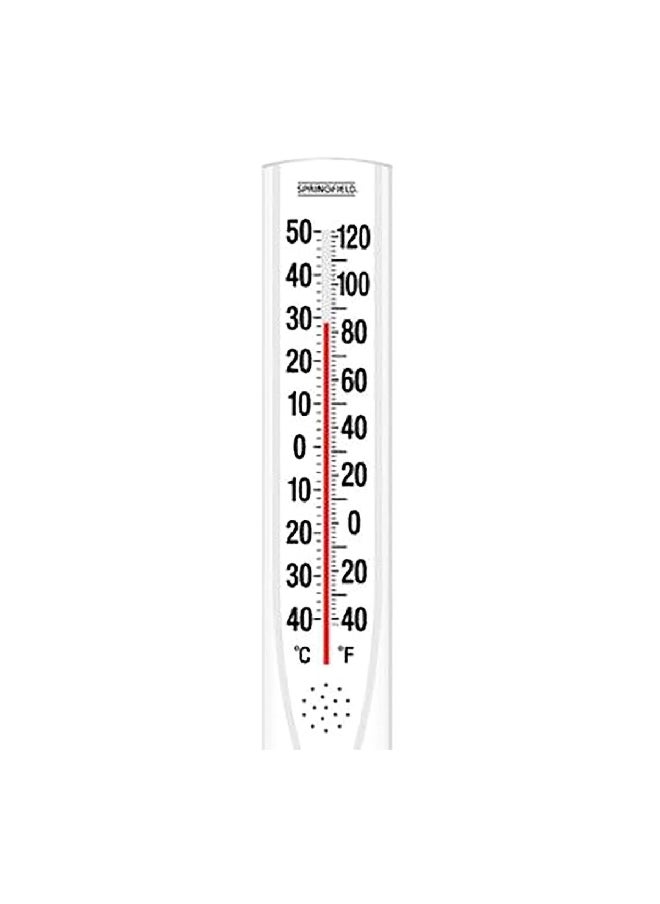 سبرينجفيلد 90111/5109 مقياس حرارة للحائط مقاوم لعوامل الطقس أبيض وأسود 1.5 بوصة  - Image 1
