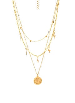 Just Peachy Just Peachy Women’s Gold-Plated Layered Chain Necklace – Lightweight, Elegant Design with Multiple Chains, Skin-Friendly & Hypoallergenic, Versatile Fashion Jewelry for Casual and Formal Wear  - Image 1