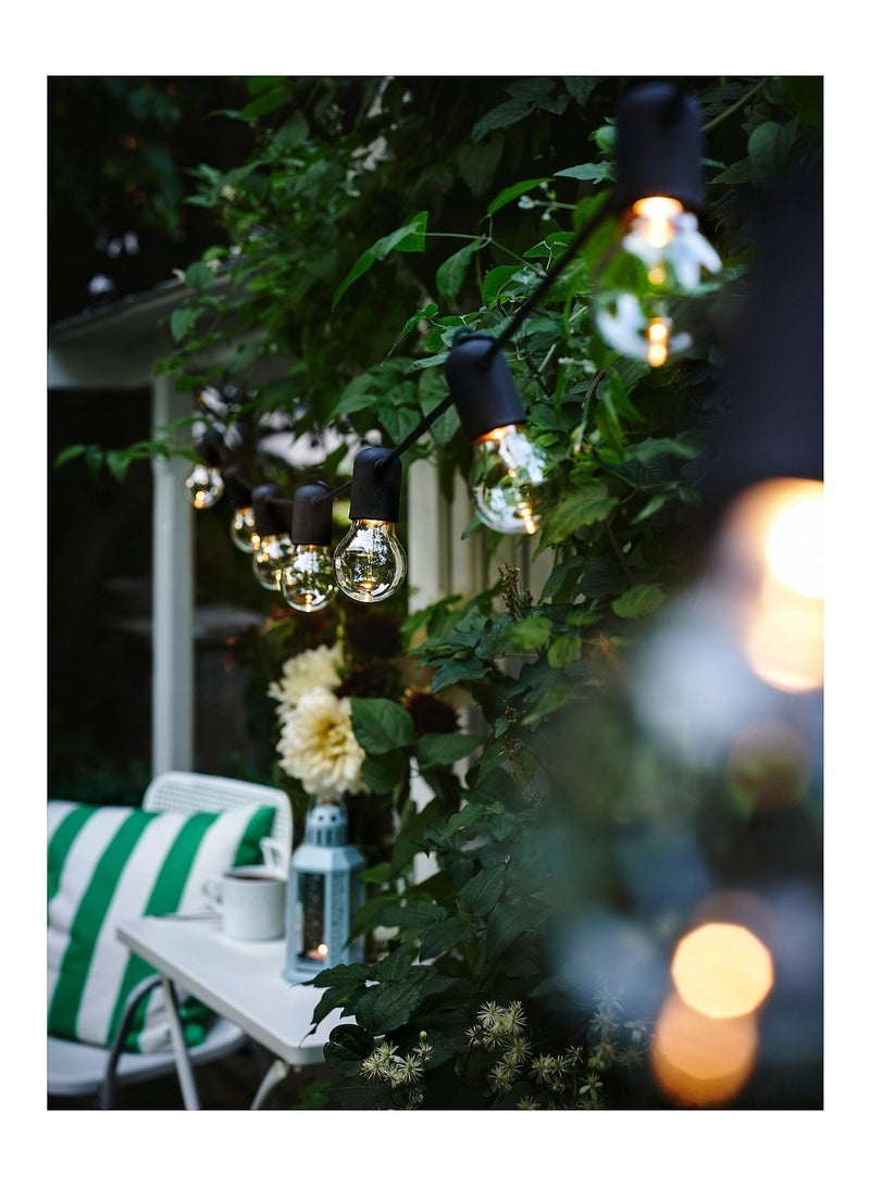 Svartra Led Lighting Chain With 12 Lights Black Outdoor  - Image 2