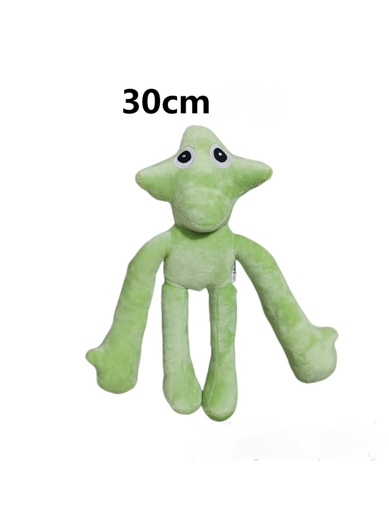 1-Pieces Strange Funny Stuffed Plush Toy Rainbow Friends Series Action Doll Green-C