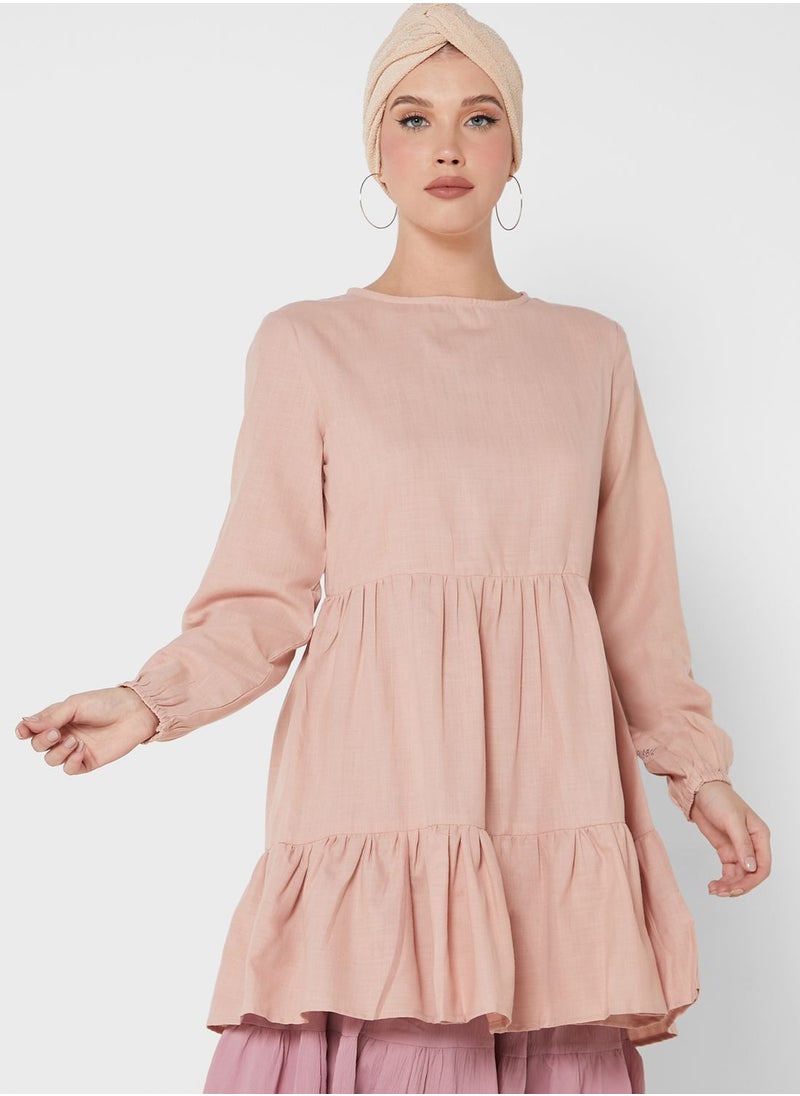Khizana - Tiered Solid Tunic - Image 1