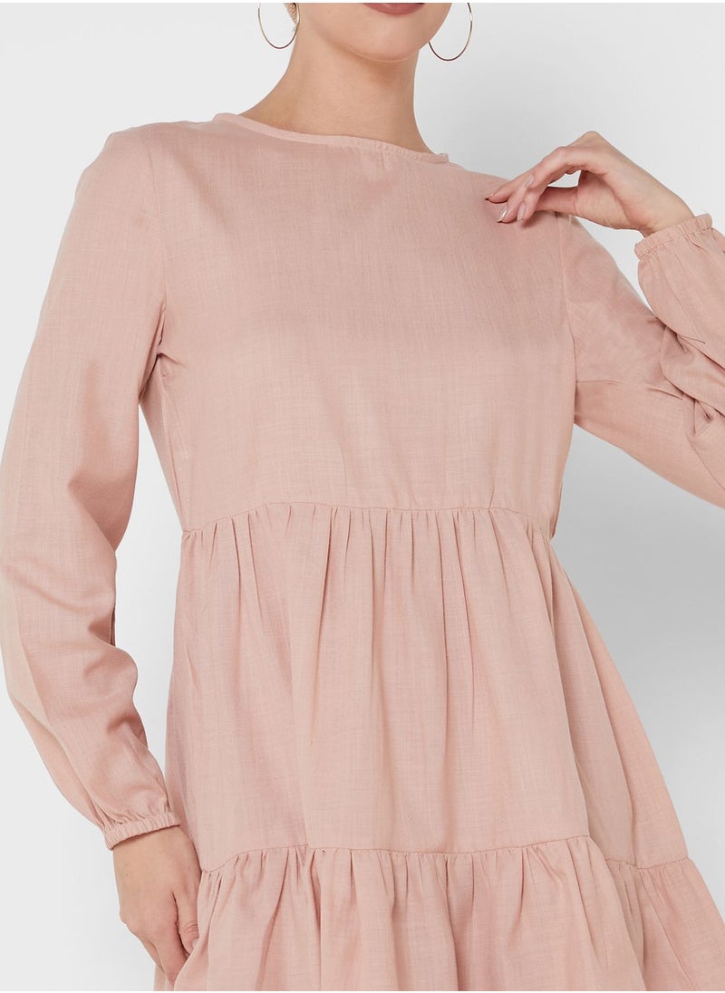 Khizana - Tiered Solid Tunic - Image 1