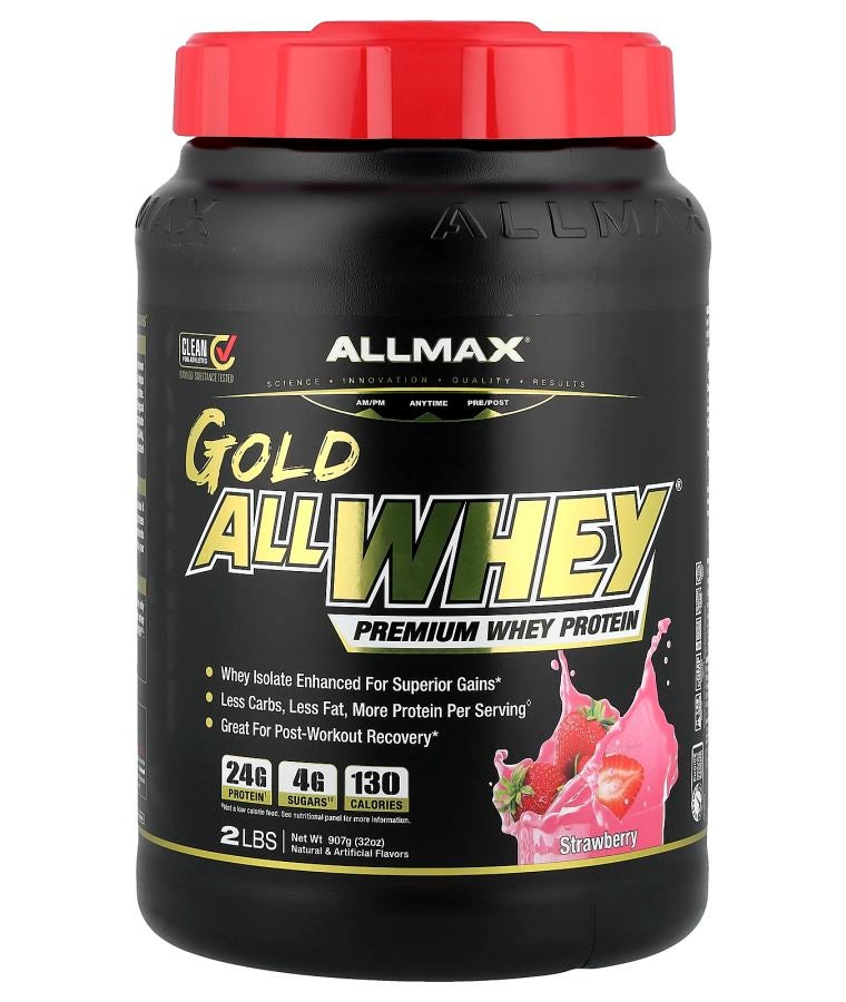 Allmax Gold AllWhey® Premium Whey Protein Strawberry 2 lbs (907 g)