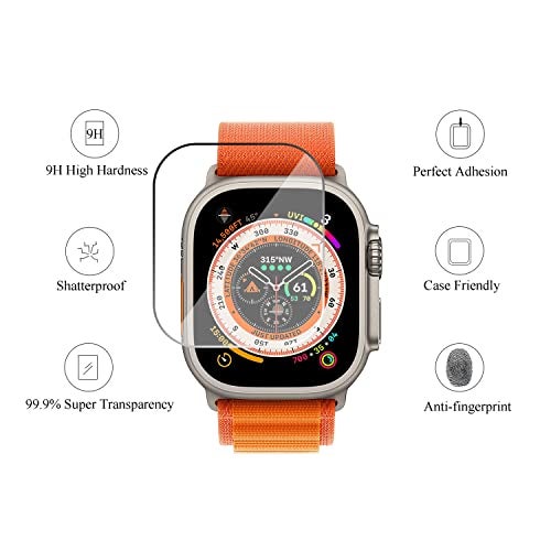Ailun for Apple Watch Ultra 3/Ultra 2/Ultra Screen Protector [49mm], Tempered Glass Film, Anti-Scratch, High Definition, Touch Sensitive[3 Pack][Clear] - Image 2