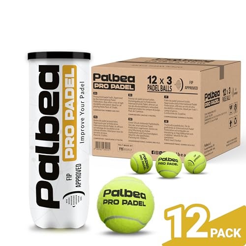 Palbea PRO Padel Balls 12 Tubes of 3 Padel Tennis Balls FIP Approved Paddle Balls Made of HV Felt for Training and Tournament Suitable for Any Surface or Sites - Image 3