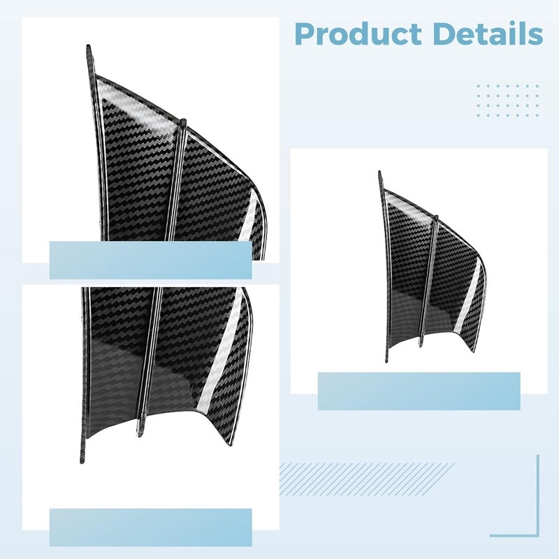 Carbon Fiber Pattern Motorcycle Winglets, Sport Accessories Aerodynamic Spoiler Wing, 7.1 In X 3.9 In (18 Cm X 10 Cm) Abs Deflector, R1 Accessories Motorcycle - Image 4