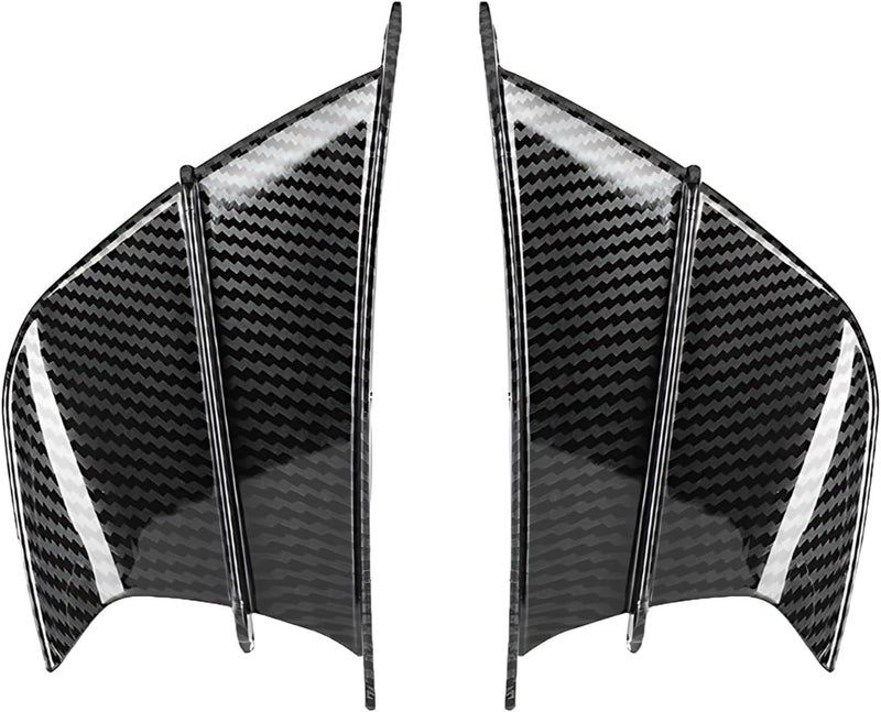 Carbon Fiber Pattern Motorcycle Winglets, Sport Accessories Aerodynamic Spoiler Wing, 7.1 In X 3.9 In (18 Cm X 10 Cm) Abs Deflector, R1 Accessories Motorcycle - Image 1