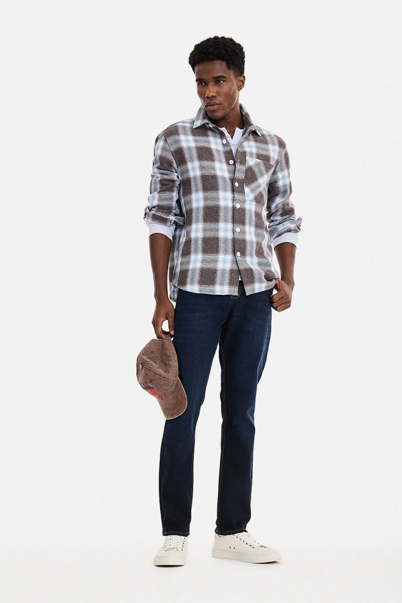 SNITCH Indigo Indigo Solid Slim Fit Casual Jeans for Men | Best Price UAE