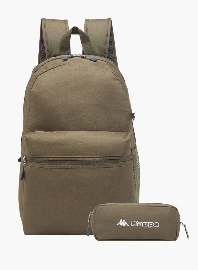 Kappa Girls Logo Print School Backpack with Pencil Pouch - 30x13x44 cm - Image 1