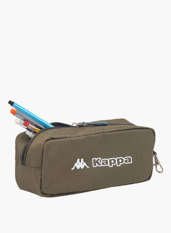 Kappa green Girls Logo Print School Backpack with Pencil Pouch - 30x13x44 cm  | Best Price UAE