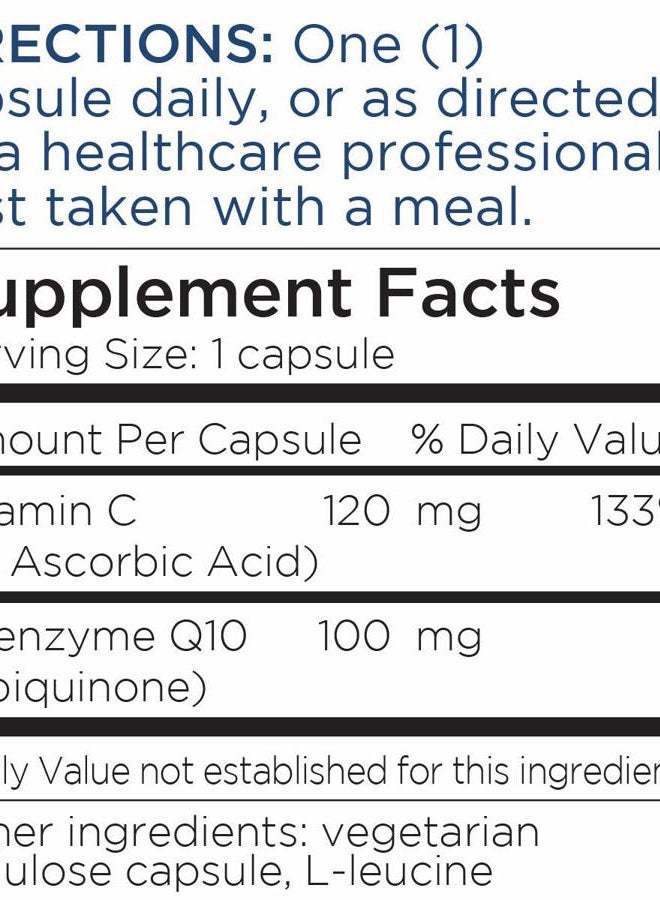 Metabolic Maintenance CoQ10 Capsules - 100mg CoenzymeQ10 with Vitamin C - Antioxidant, Immune, Energy + Cardiovascular Support (60 Capsules) - Image 4