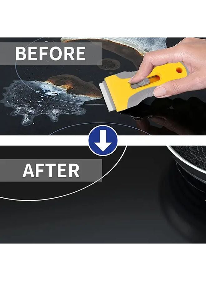 Yellow Stretchable Adhesive Remover Scraper Multi Purpose Tool For Car Film Glass Floor Wallpaper Cleaning - Image 3