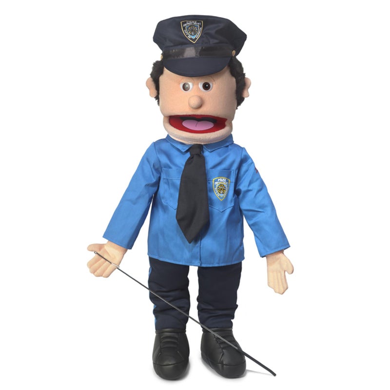 25 Policeman Peach Male Full Body Ventriloquist Style Puppet