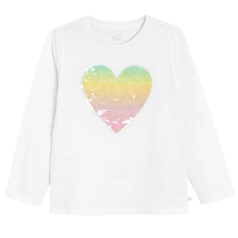 Cool Club WHITE COTTON T-SHIRT L/S