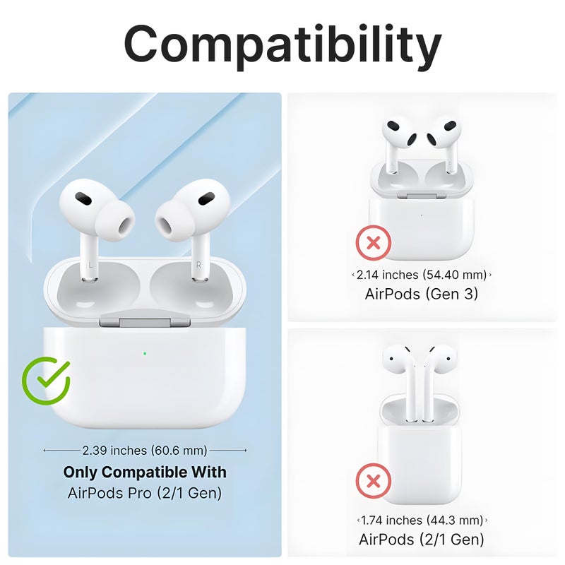Catalyst حافظة كاتاليست للحماية الكاملة لسماعات AirPods Pro الجيل الثاني - حافظة مقاومة للماء والصدمات للجسم الكامل لسماعات AirPods Pro الجيل الأول والثاني - حافظة بنظام قفل آمن مع كارابينر - Image 4