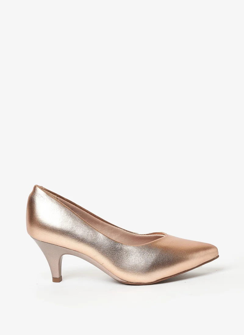 Beira Rio BEIRA RIO Ladies Mid Heel Shoes in GOLD PINK | Comfortable Everyday Footwear