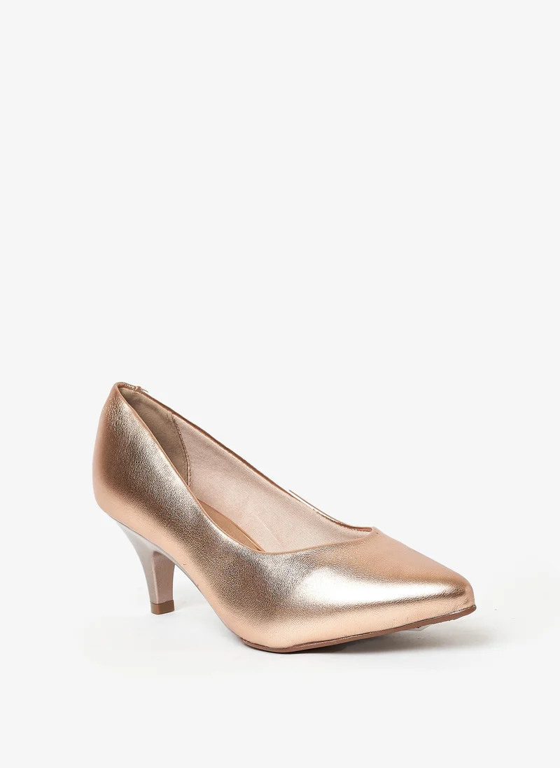 Beira Rio BEIRA RIO Ladies Mid Heel Shoes in GOLD PINK | Comfortable Everyday Footwear