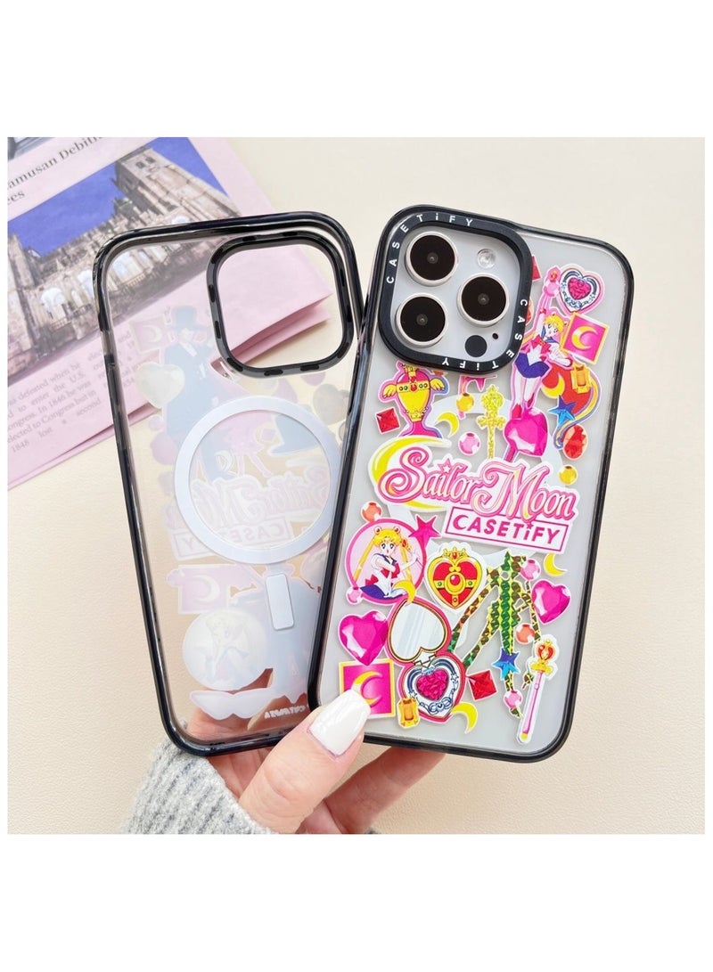 Casetify For iPhone 14 Case Sailor Moon Stickermania Case Magnetic Magsafe MagFit Anti-Yellowing Technology iPhone 13 Cover - Image 2